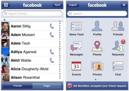 Facebook's iPhone: a New Update Download