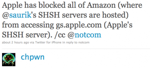 Apple Blocks Saurikâ€™s SHSH Servers