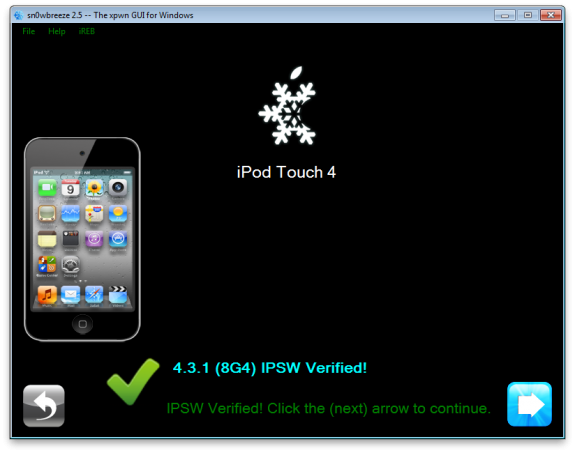 Screen shot 2011 04 04 at 1.01.04 PM 575x453 How To Jailbreak Untethered All iOS 4.3.1 Devices Using Sn0wbreeze 2.5